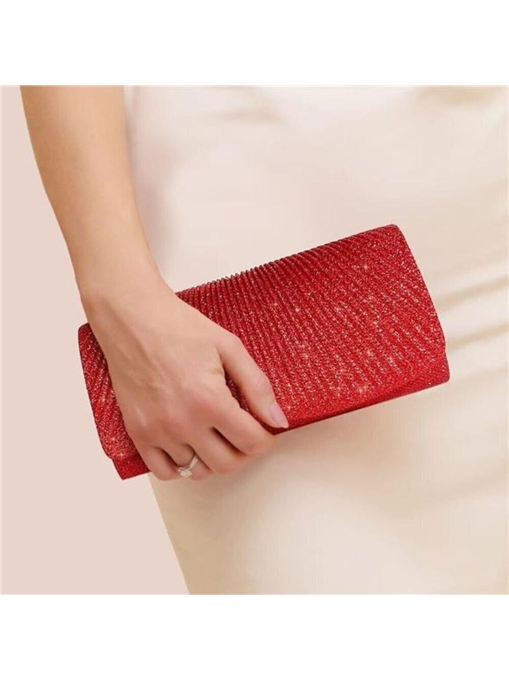 Sequin Clutch Purse Sparkly Envelope Evening Bag for Wedding, Parties, Brides